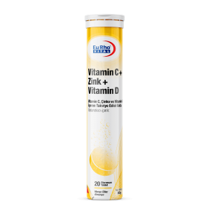 EuRho® Vital Vitamin C + Zinc + Vitamin D Efervesan Tablet -  Vitamin C, Çinko ve Vitamin D İçeren Takviye Edici Gıda