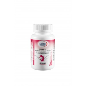 EuRho Vital Macavit F-Lepidyum Kökü Tozu, Guarana Ekstraktı, Selenyum Çinko ve B Vitaminleri İçeren Takviye Edici Gıda