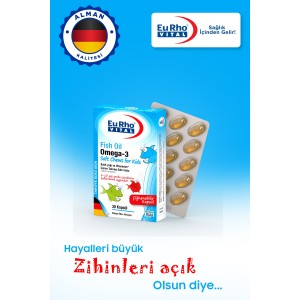 EuRho®Vital  Fish Oil Omega-3 Soft Chews for Kids 30 Kapsül